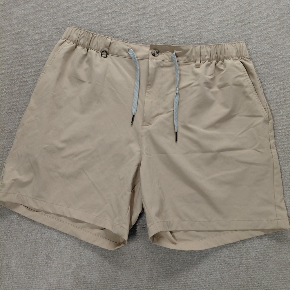 MAAMGIC Khaki TAN Strechy Lightweight Casual Chino Shorts Pockets Travel Mens XL